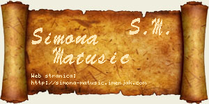 Simona Matušić vizit kartica
